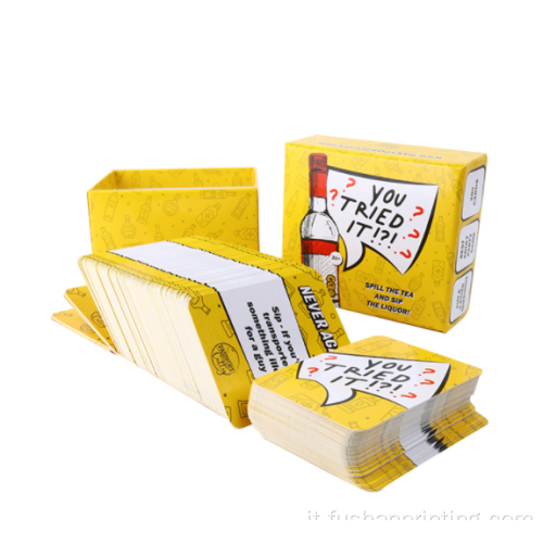 Stampa di gioco di carte personalizzate con scatola del pacchetto